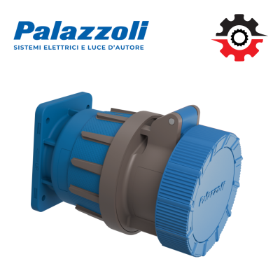 412124 PALAZZOLI VIETNAM – STRAIGHT PANEL MOUNTED ROTOSWITCHED SOCKET 16A 110V IP66/IP67/IP69